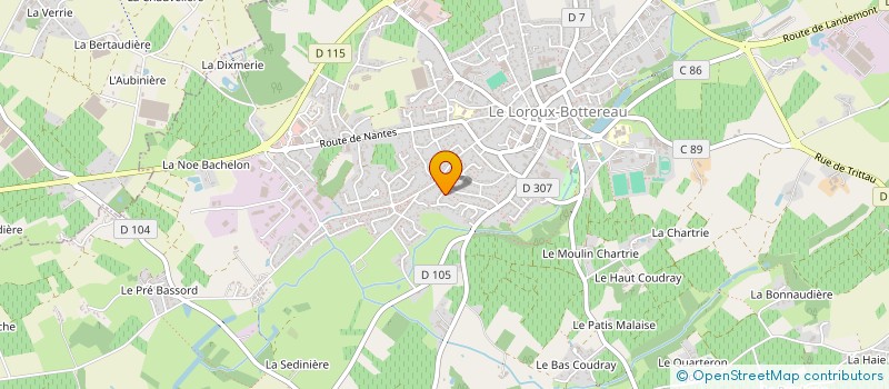 localisation de l'entreprise MONSIEUR SEBASTIEN TOFFOL  LE LOROUX-BOTTEREAU