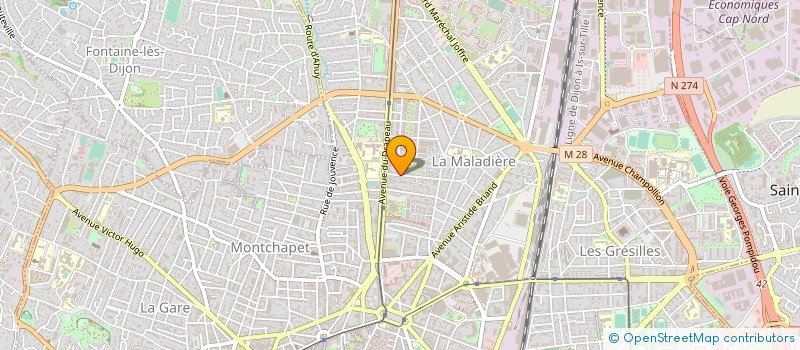 localisation de l'entreprise MONSIEUR SEBASTIEN TOMBARELLE à DIJON
