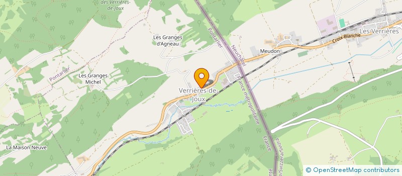 localisation de l'entreprise MONSIEUR SEBASTIEN TOURNIER  VERRIERES-DE-JOUX