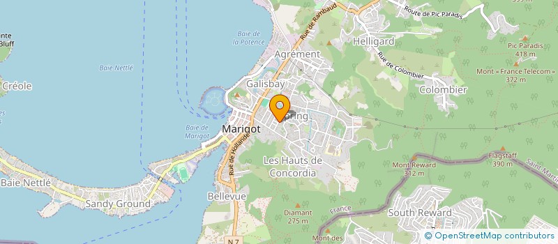 localisation de l'entreprise MONSIEUR SEBASTIEN TOUSSAINT à SAINT-MARTIN