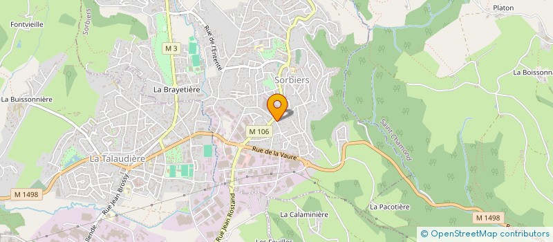 localisation de l'entreprise MONSIEUR SEBASTIEN TOUSSAINT à SORBIERS