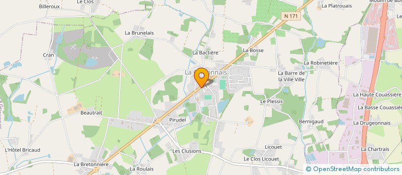 localisation de l'entreprise MONSIEUR SEBASTIEN TOUZINAUD  LA GRIGONNAIS