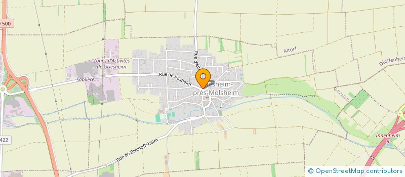 localisation de l'entreprise MONSIEUR SEBASTIEN TREGRET  GRIESHEIM-PRES-MOLSHEIM