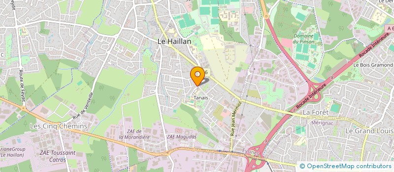 localisation de l'entreprise MONSIEUR SEBASTIEN TURPIN  LE HAILLAN