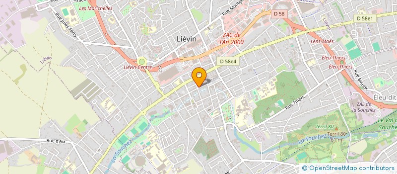 localisation de l'entreprise MONSIEUR SEBASTIEN VAN BEVEREN  LIEVIN