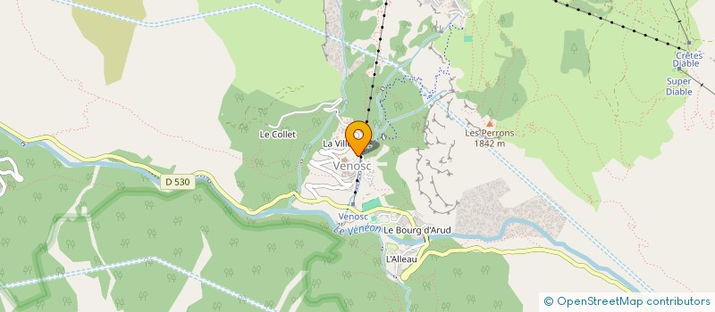 localisation de l'entreprise MONSIEUR SEBASTIEN VARREAU  LES DEUX ALPES