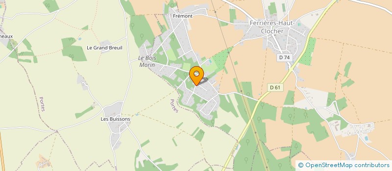 localisation de l'entreprise MONSIEUR SEBASTIEN VAUCLAIR  FERRIERES-HAUT-CLOCHER