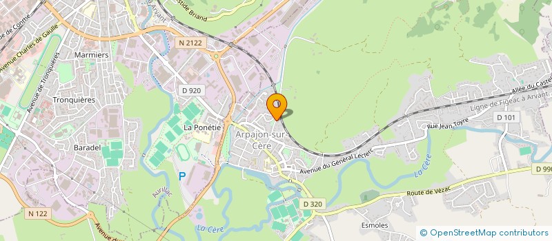 localisation de l'entreprise MONSIEUR SEBASTIEN VEYRE  ARPAJON-SUR-CERE