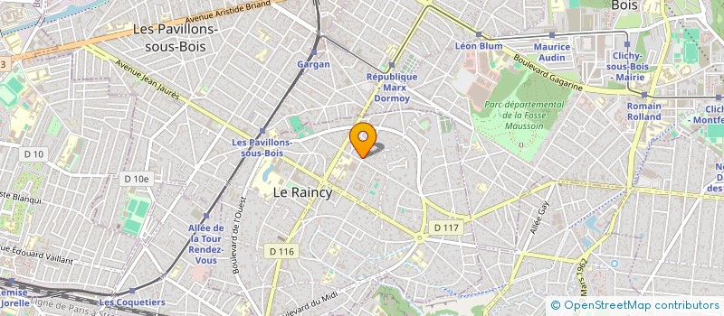 localisation de l'entreprise MONSIEUR SEBASTIEN WALLETH à LE RAINCY