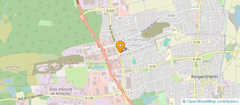 localisation de l'entreprise MONSIEUR SEBASTIEN WYRZYKOWSKY  WITTENHEIM