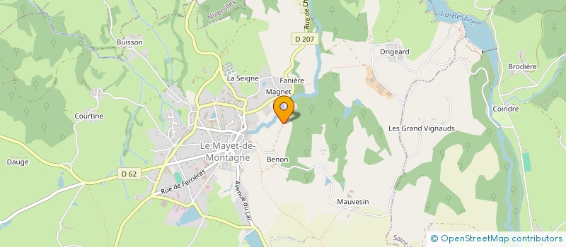 localisation de l'entreprise MONSIEUR SEBATIEN FAISSAT  LE BREUIL