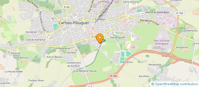 localisation de l'entreprise MONSIEUR SEDAT BOZKURT à CARHAIX-PLOUGUER