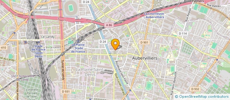 localisation de l'entreprise MONSIEUR SEKOU DIOMANDE  AUBERVILLIERS