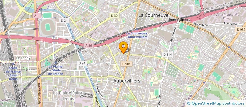 localisation de l'entreprise MONSIEUR SEKOUNA DIAWARA  AUBERVILLIERS