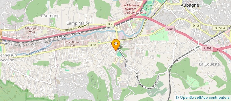 localisation de l'entreprise MONSIEUR SELIM HEOUAINE  AUBAGNE