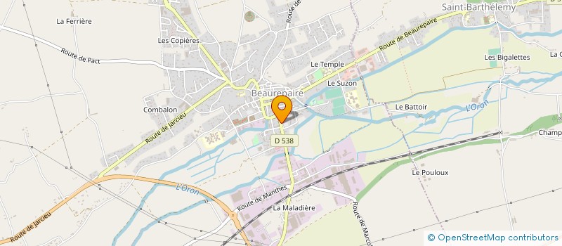 localisation de l'entreprise MONSIEUR SENOL MUTLU à BEAUREPAIRE