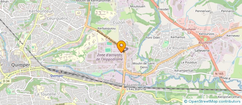 localisation de l'entreprise MONSIEUR SERADIEU BERGIL à QUIMPER