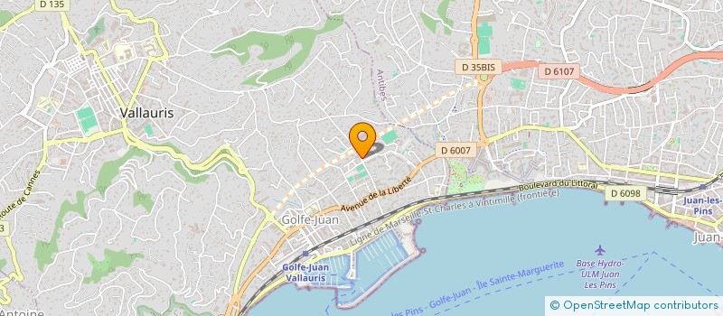 localisation de l'entreprise MONSIEUR SERAPHIN AIELLO  VALLAURIS