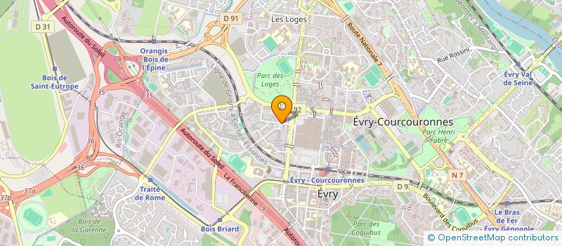 localisation de l'entreprise MONSIEUR SERAPHIN ALAIN OWONA ABBA  EVRY-COURCOURONNES