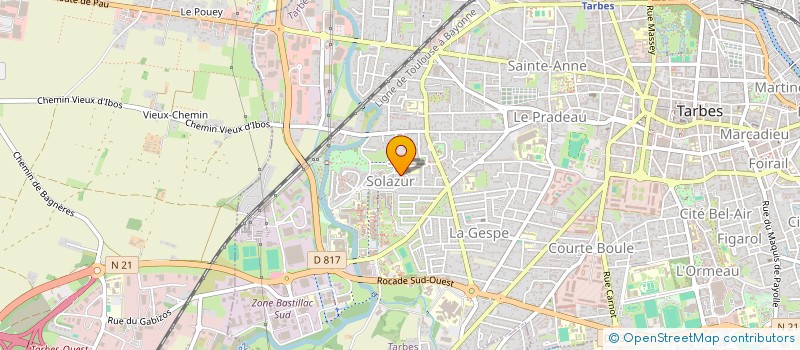 localisation de l'entreprise MONSIEUR SERAPHIN KOUASSI  TARBES