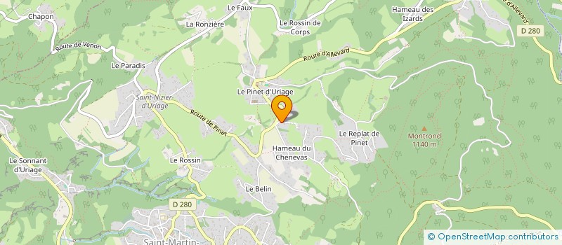 localisation de l'entreprise MONSIEUR SERAPHIN PERONNARD-PERROT  SAINT MARTIN D'URIAGE