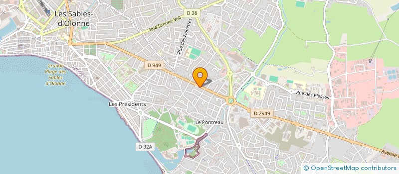 localisation de l'entreprise MONSIEUR SERGE ADJADJ à LES SABLES D'OLONNE