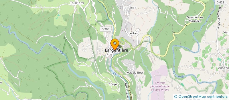 localisation de l'entreprise MONSIEUR SERGE ANDRE à LARGENTIERE