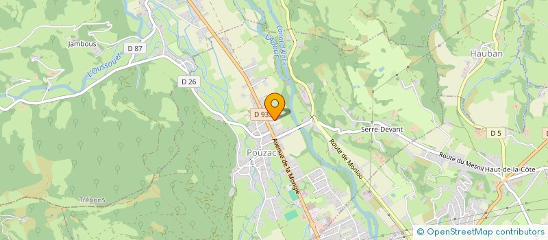 localisation de l'entreprise MONSIEUR SERGE ARBERET  POUZAC