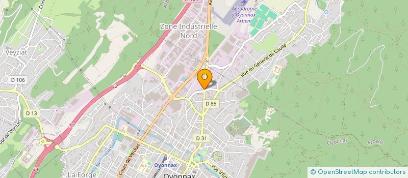 localisation de l'entreprise MONSIEUR SERGE ARBONNIER à OYONNAX