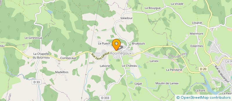 localisation de l'entreprise MONSIEUR SERGE AUBERT à ROUMEGOUX