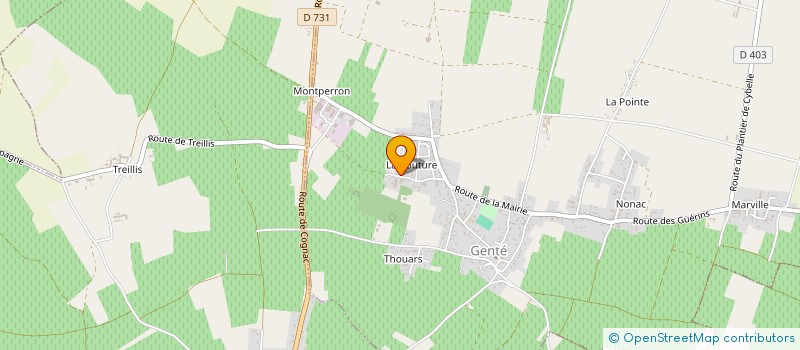 localisation de l'entreprise MONSIEUR SERGE AUBINEAU  GENTE