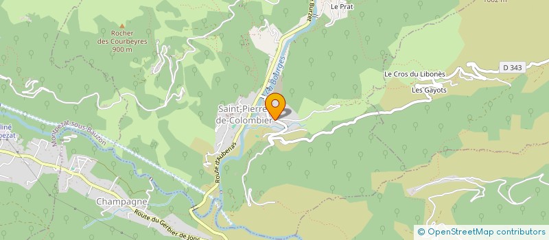 localisation de l'entreprise MONSIEUR SERGE AUDIGIER  SAINT-PIERRE-DE-COLOMBIER