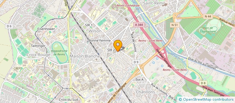 localisation de l'entreprise MONSIEUR SERGE BARILLET à REIMS
