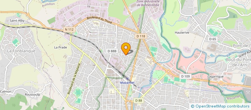 localisation de l'entreprise MONSIEUR SERGE BARTHE  AUSSILLON