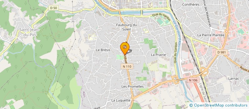 localisation de l'entreprise MONSIEUR SERGE BARTHELEMI à ALES