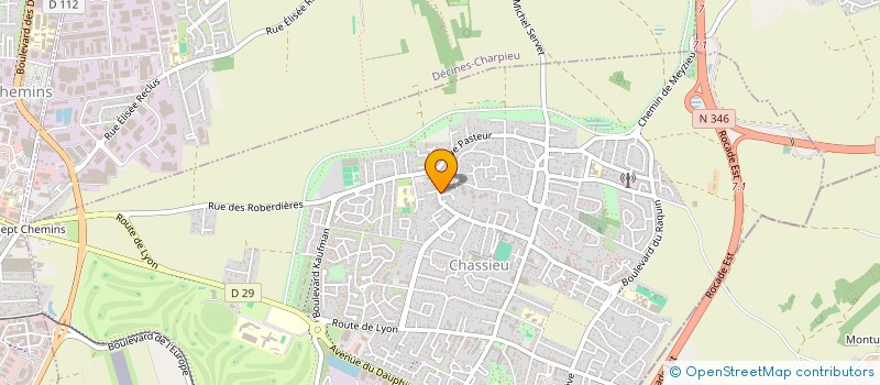 localisation de l'entreprise MONSIEUR SERGE BEAUJEAN  CHASSIEU