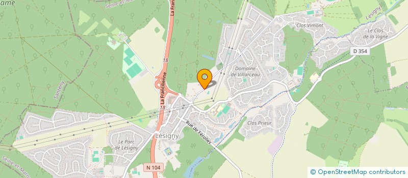 localisation de l'entreprise MONSIEUR SERGE BELANGER  LESIGNY