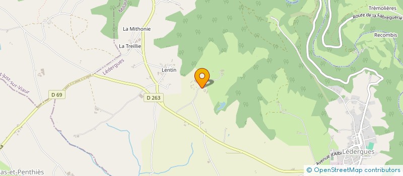 localisation de l'entreprise MONSIEUR SERGE BELIERE  LA SELVE