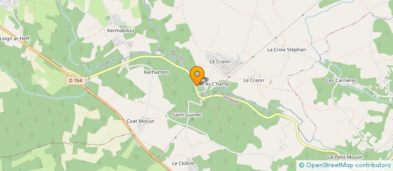 localisation de l'entreprise MONSIEUR SERGE BELLEC à POULLAOUEN