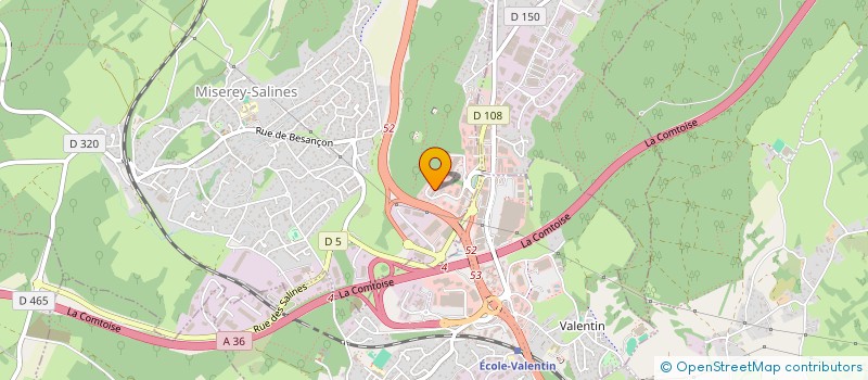 localisation de l'entreprise MONSIEUR SERGE BERNIER  MISEREY-SALINES