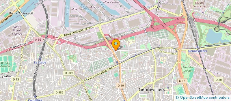 localisation de l'entreprise MONSIEUR SERGE BERTRAND  GENNEVILLIERS