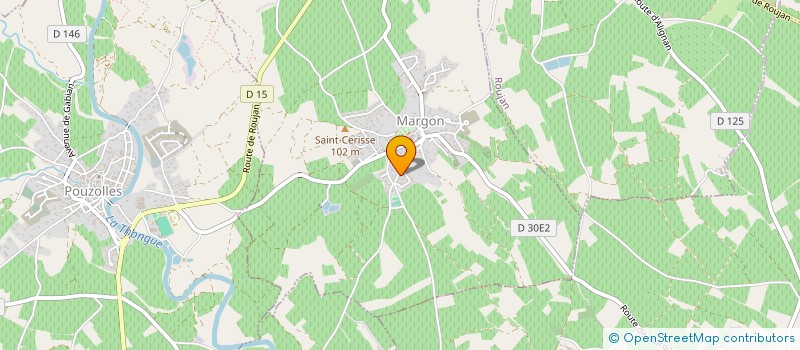 localisation de l'entreprise MONSIEUR SERGE BERTRAND  MARGON