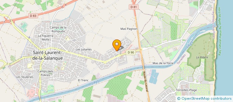 localisation de l'entreprise MONSIEUR SERGE BO  SAINT-LAURENT-DE-LA-SALANQUE