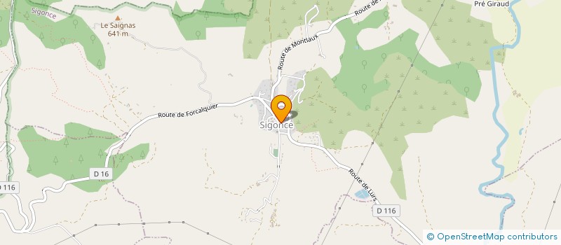 localisation de l'entreprise MONSIEUR SERGE BONNARD  SIGONCE