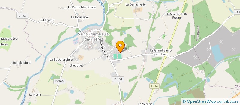 localisation de l'entreprise MONSIEUR SERGE BOUHOURS  SAINT-FRAIMBAULT-DE-PRIERES