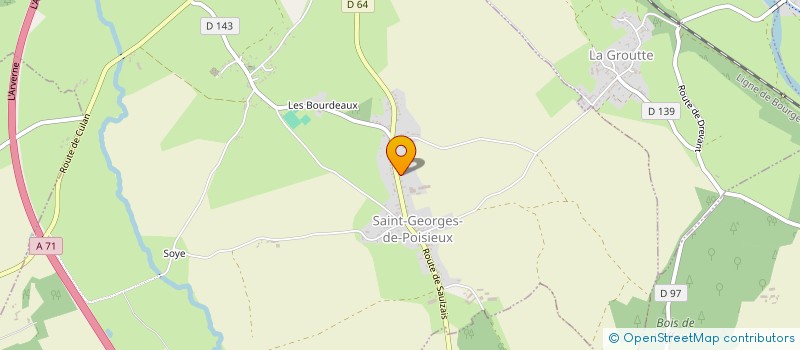 localisation de l'entreprise MONSIEUR SERGE BOURDEAU  SAINT-GEORGES-DE-POISIEUX