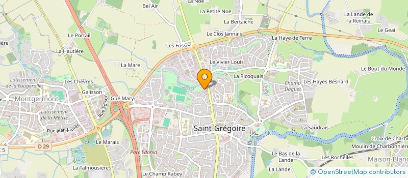 localisation de l'entreprise MONSIEUR SERGE BOURGADE à SAINT-GREGOIRE