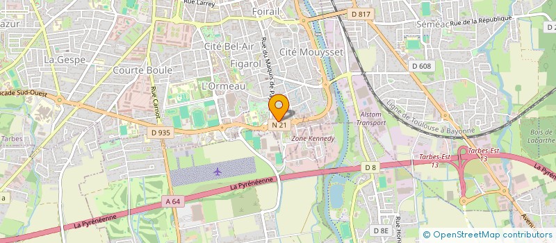 localisation de l'entreprise MONSIEUR SERGE BOUSSARIE  TARBES