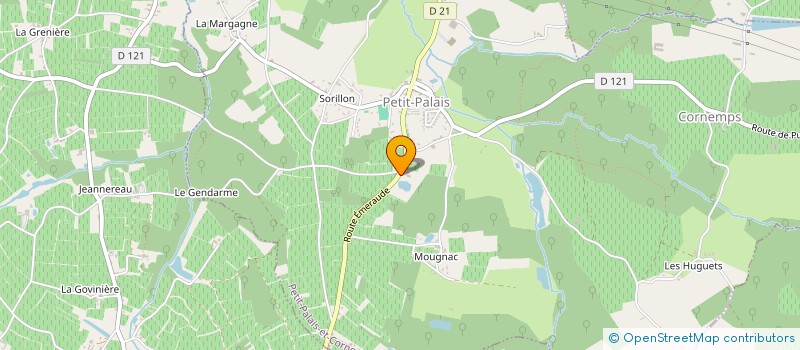 localisation de l'entreprise MONSIEUR SERGE BROUDICHOUX  PETIT-PALAIS-ET-CORNEMPS