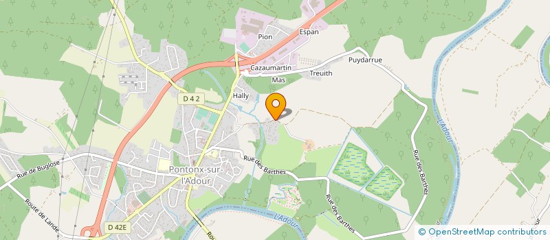 localisation de l'entreprise MONSIEUR SERGE CADILLON  PONTONX-SUR-L'ADOUR